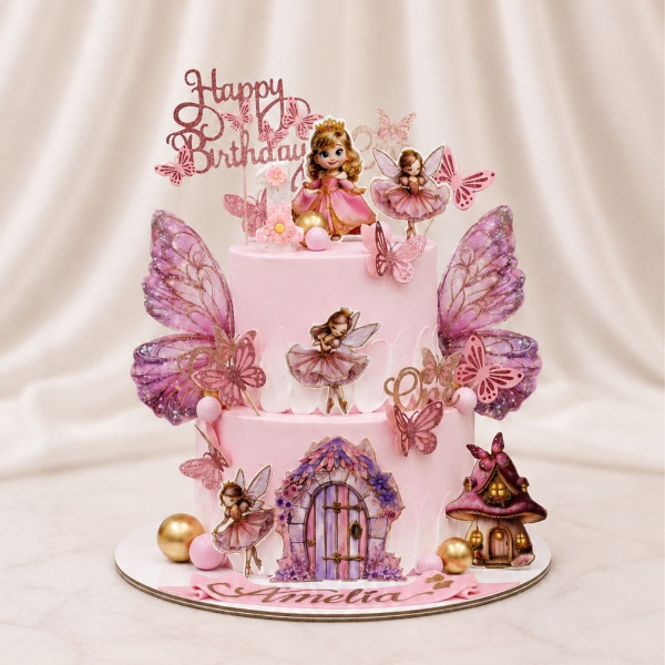 Fairy Princess Butterfly Birthday Cake