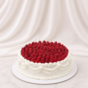 Fresh Raspberry Cream Cake
