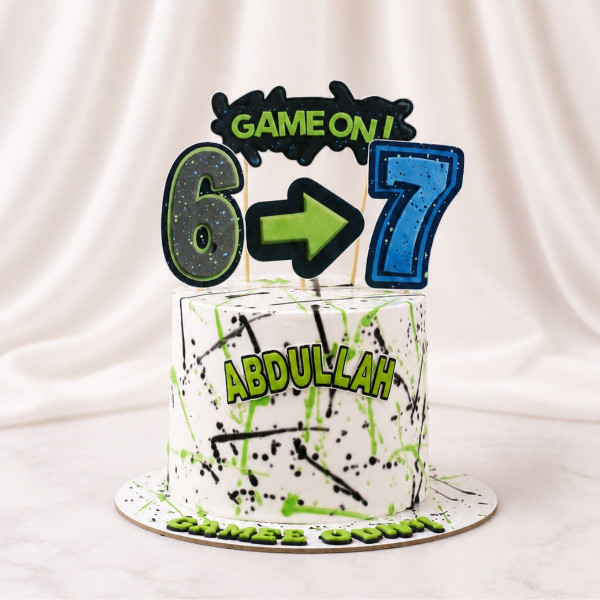 Gaming Level Up Birthday Cake