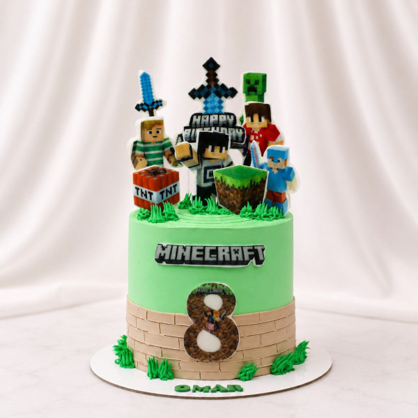 Minecraft Birthday Cake
