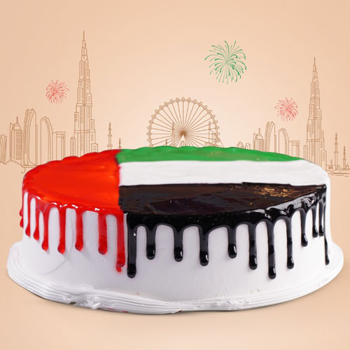 National Day Drip Cake