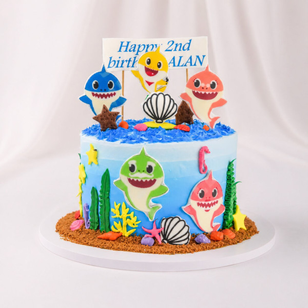 Baby Shark Theme Cake