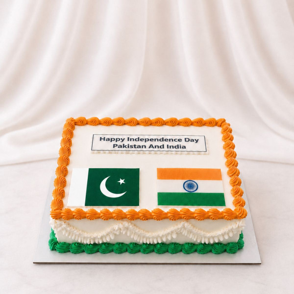 India & Pakistan Independence Day Celebration Cake
