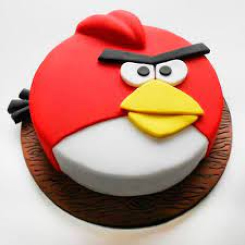Reddish Angry Bird Cake 