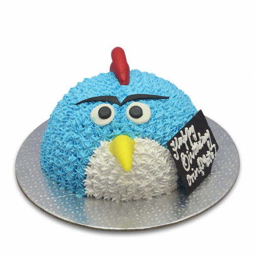 Sky Blue Angry Bird Cake 