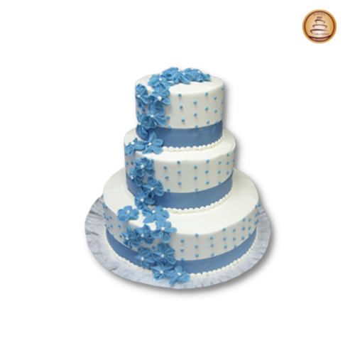 Blue Rose Wedding Cake