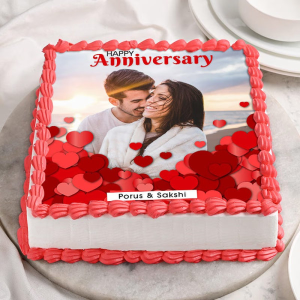 SQUARE SHAPE PHOTO CAKE
