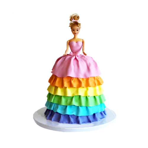 Rainbow Doll Cake 