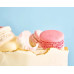 One Tier Pink Pastel Macaron Anniversary cake