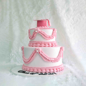 TWO LAYER GRADUATION CAKE