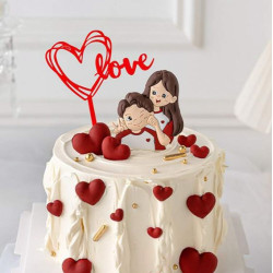 CUTE COUPLE  CAKE CUTE COUPLE  CAKE