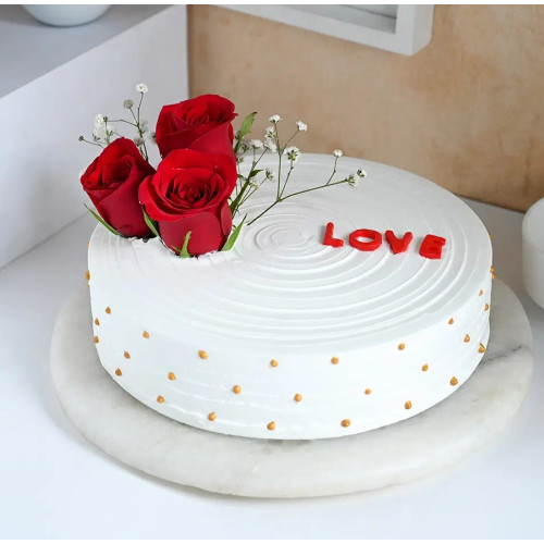 Love Rose valentine's day cake