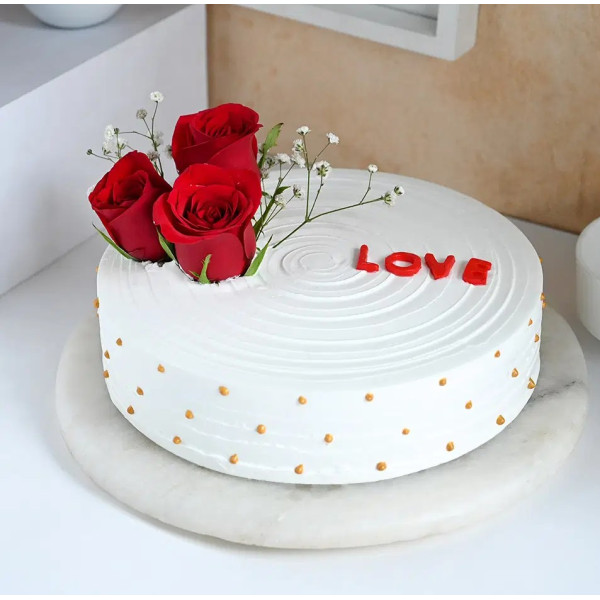 Love Rose valentine's day cake