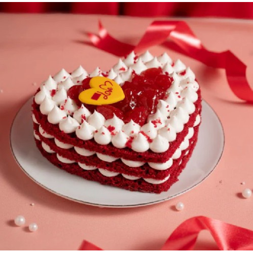 Red Heart Valentine's Day Cake