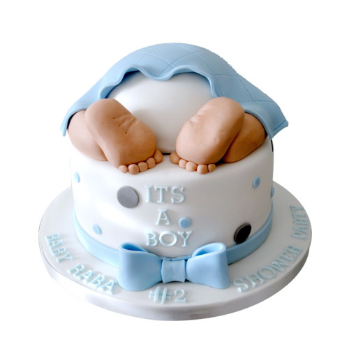 New Born Baby Boy Cake 