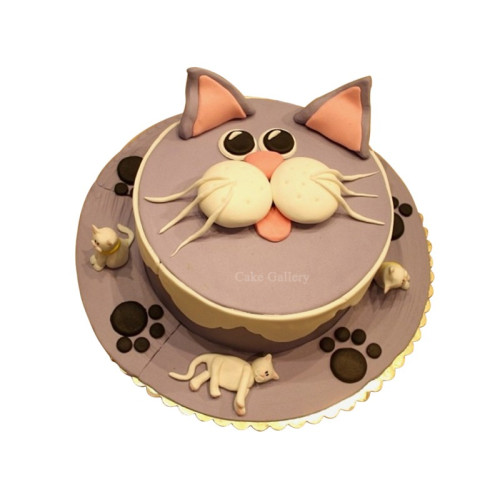 Cat Design Cake 