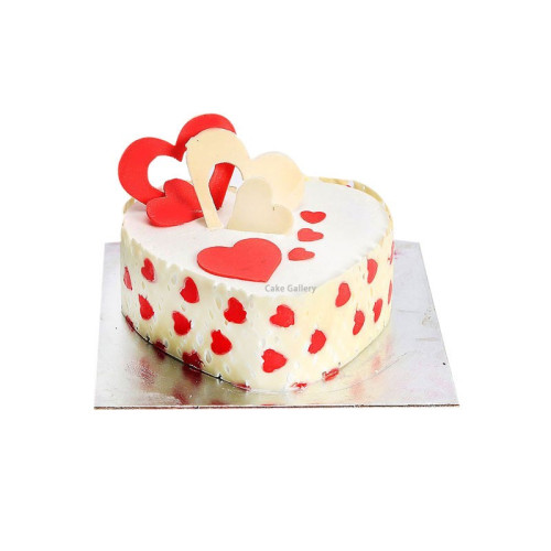 White Heart Cake