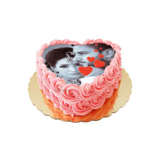 Heart Shaped photo Cake