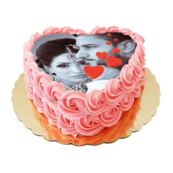 Heart Shaped photo Cake Heart Shaped photo Cake