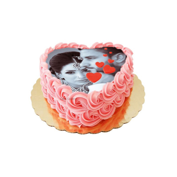 Heart Shaped photo Cake