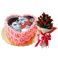 valentine photo Cake combo 