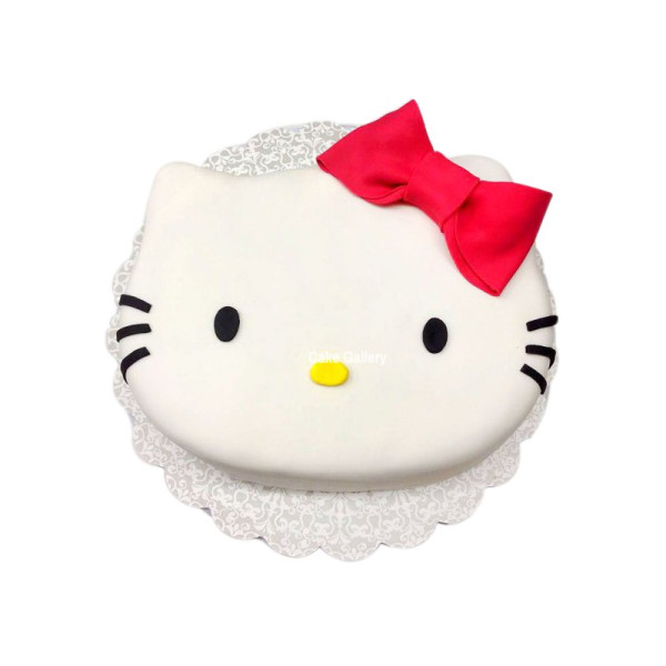 White Kitty Cake 4