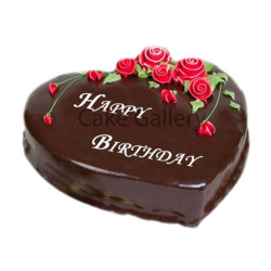 Heart Design chocolate cream cake