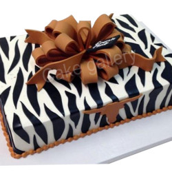Zebra stripe Gift Box Cake Zebra stripe Gift Box Cake