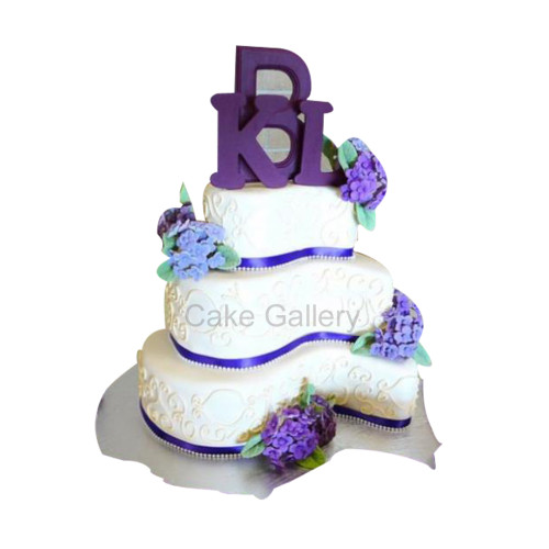 Purple Curvy  Cake